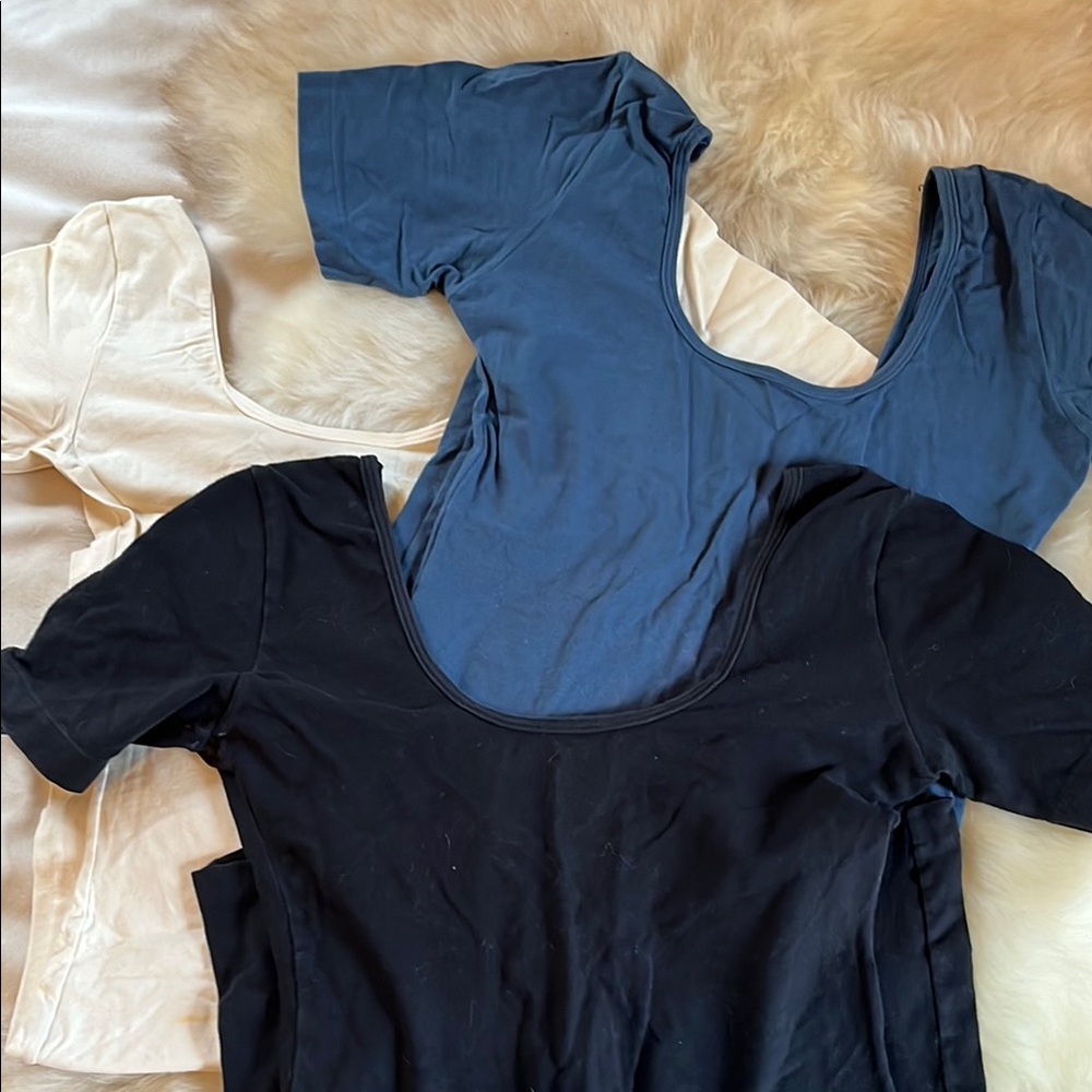LOT of American Apparel Women's Bodycon Dresses - Black, Blue, and Cream